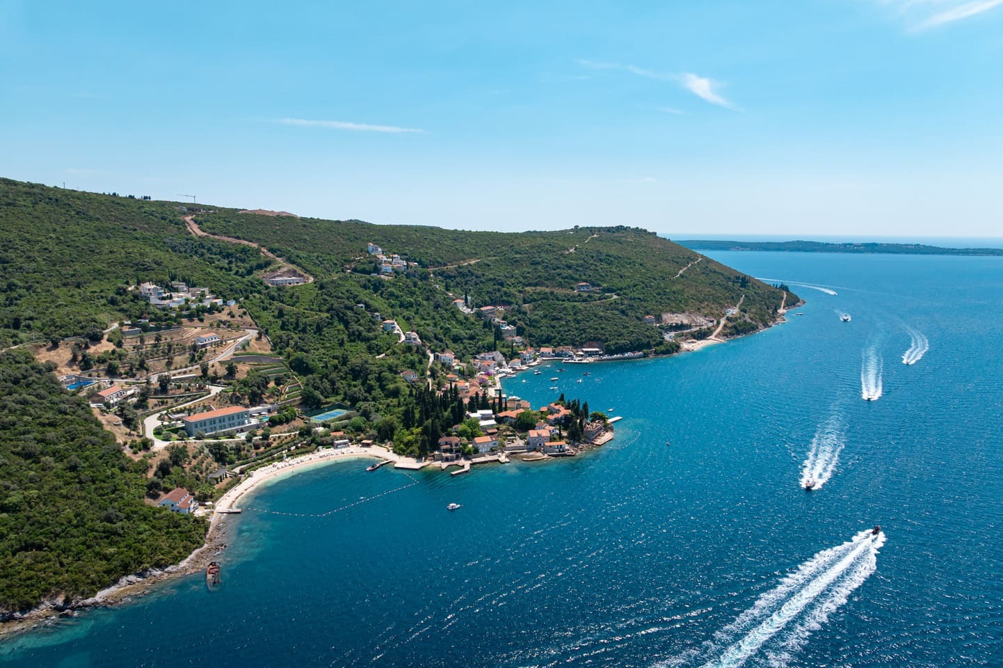 Four-Bedroom Waterfront Stone Villa in Rose, Herceg Novi