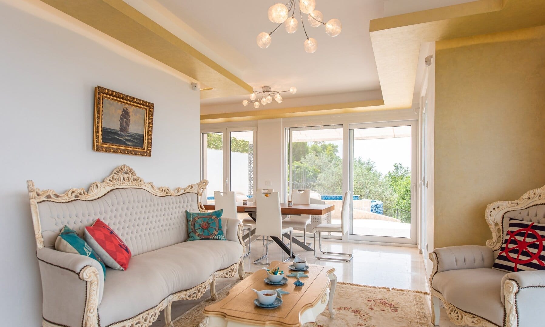 Eight-Bedroom Villa with Pool in Reževići, Budva Riviera