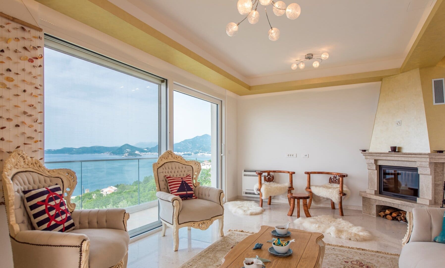 Eight-Bedroom Villa with Pool in Reževići, Budva Riviera