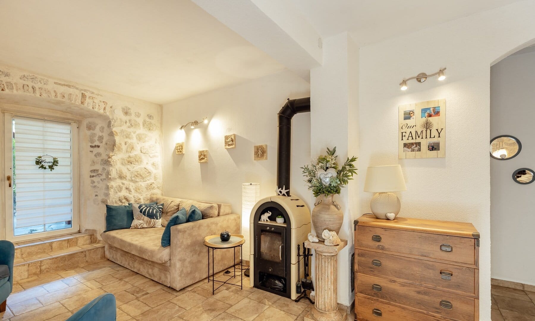 Restored Stone House with Seven Apartments in Risan, Kotor Bay