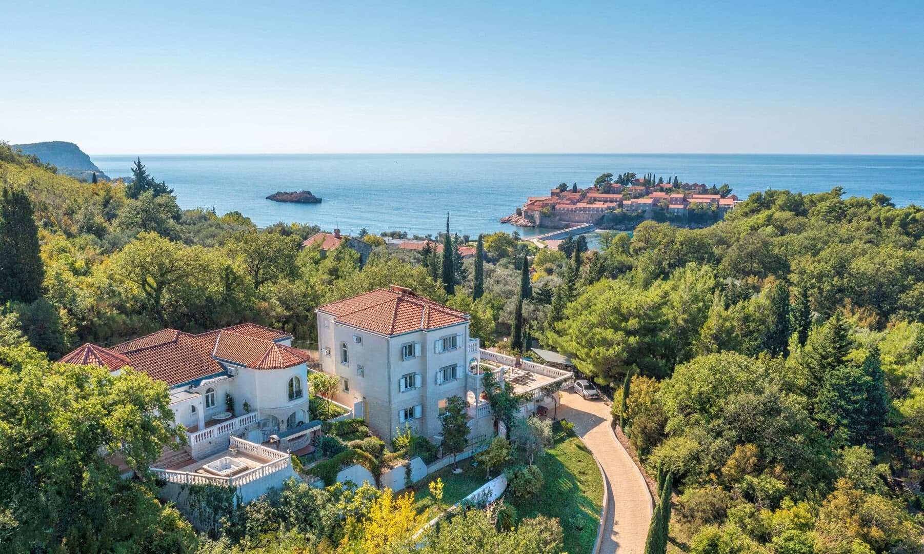 Twin-Villa Estate in Miločer, Budva Riviera
