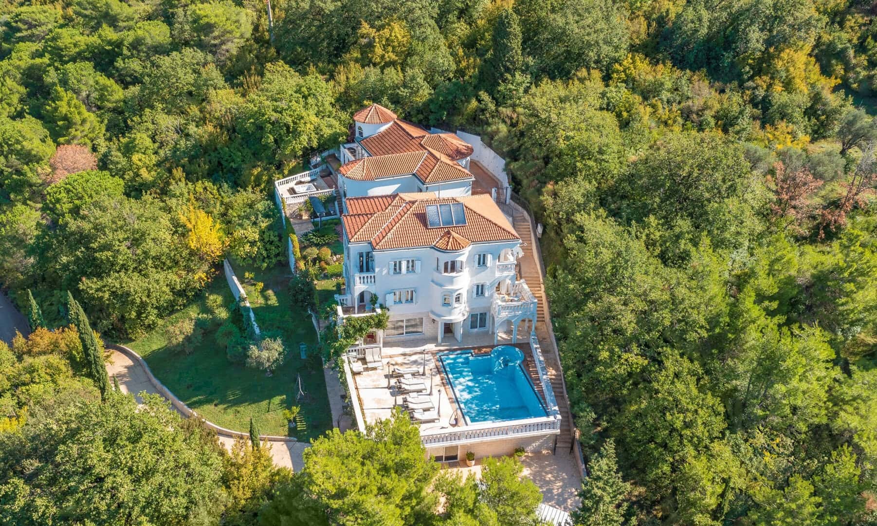 Twin-Villa Estate in Miločer, Budva Riviera