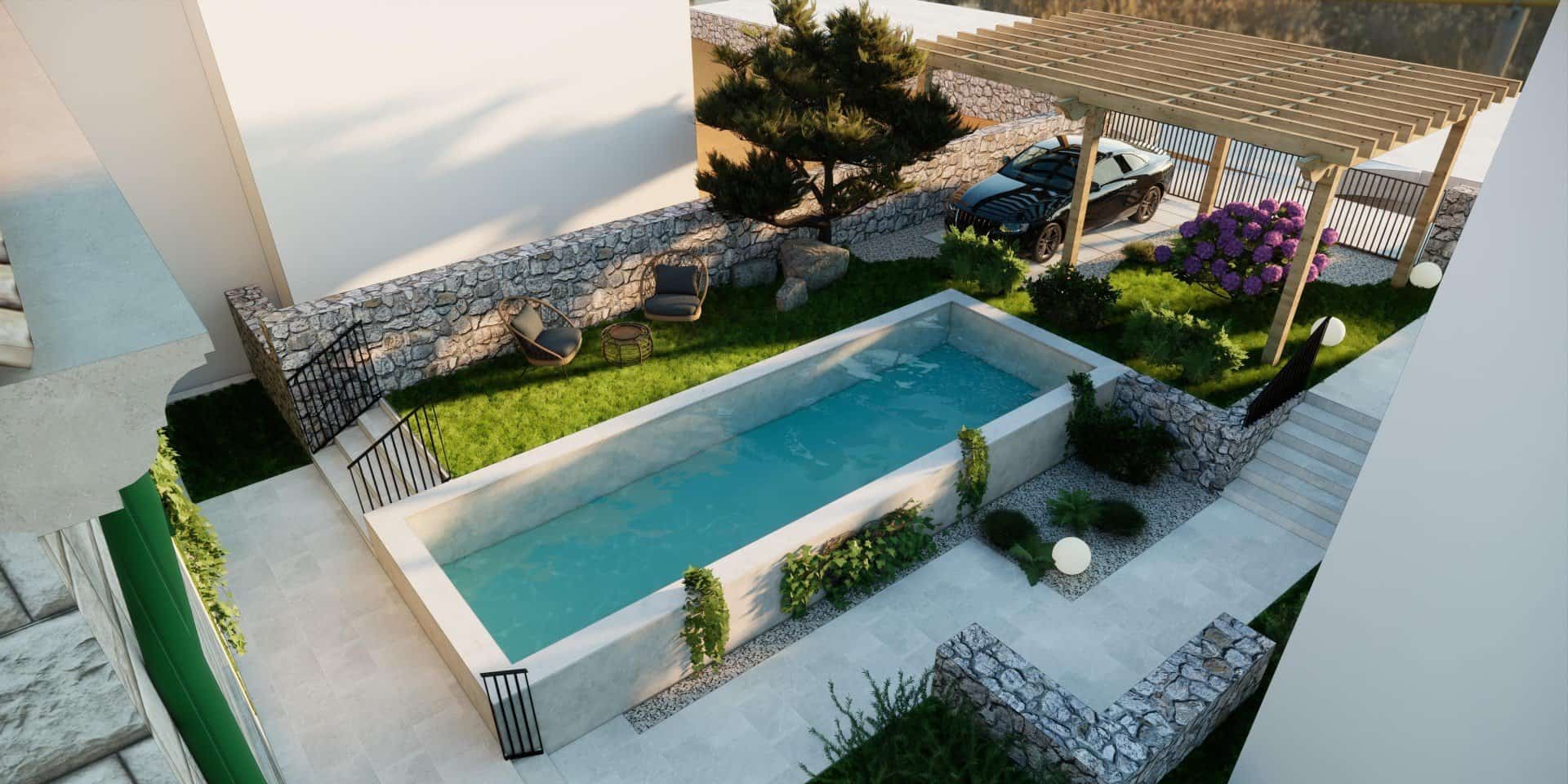 Seafront Development Plot with Villa Project in Donja Lastva