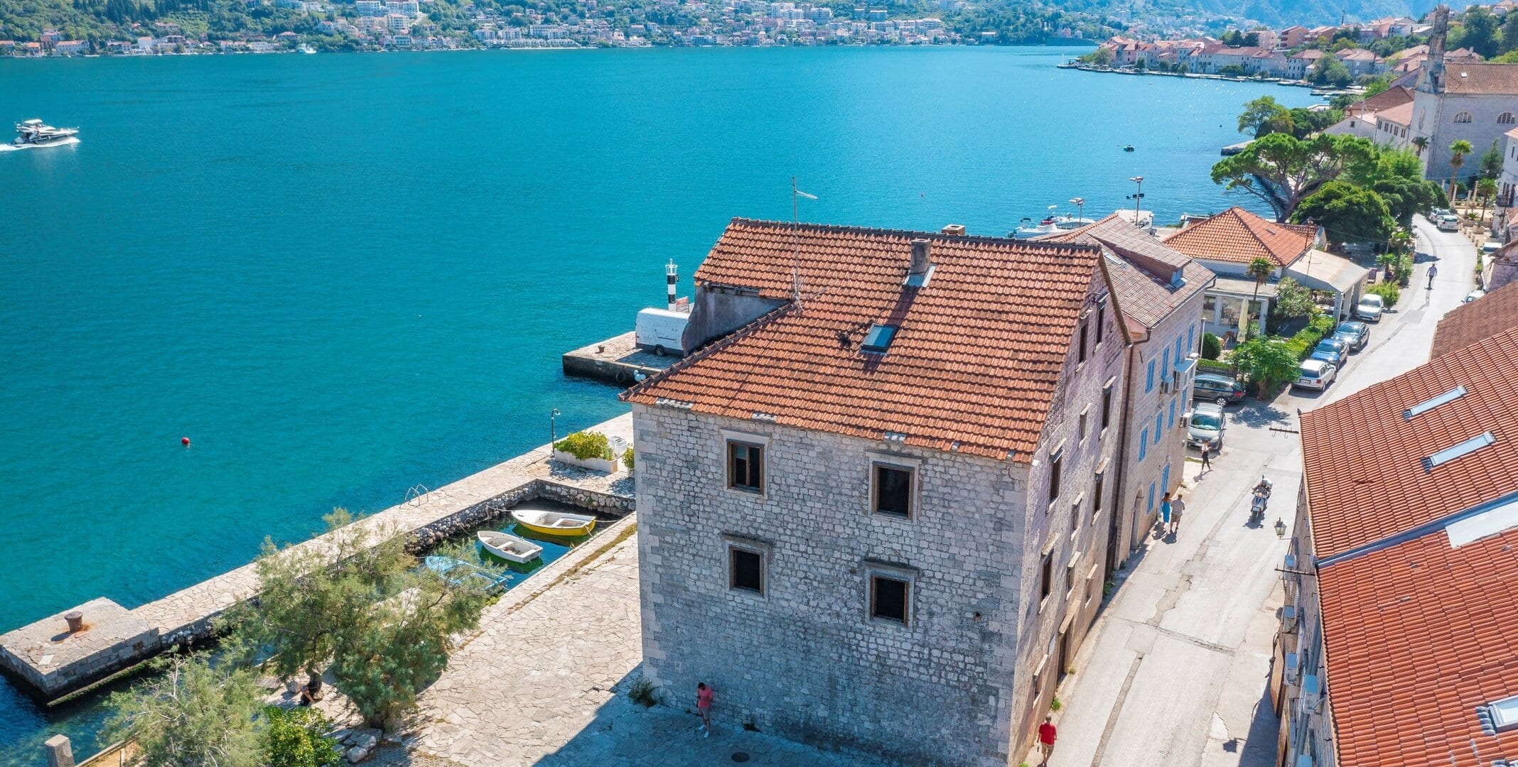 Historic Beskuca Palace on the Waterfront in Prčanj
