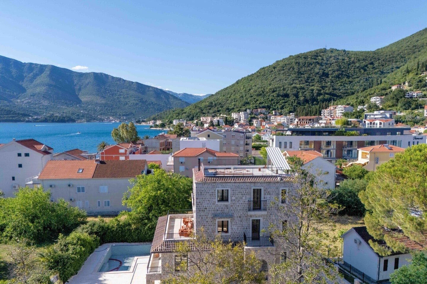 Five-Bedroom Stone Villa in Donja Lastva, Tivat