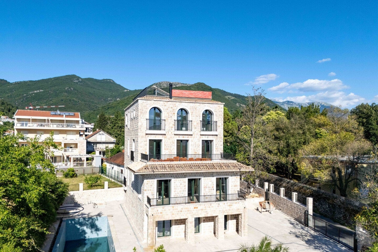 Five-Bedroom Stone Villa in Donja Lastva, Tivat