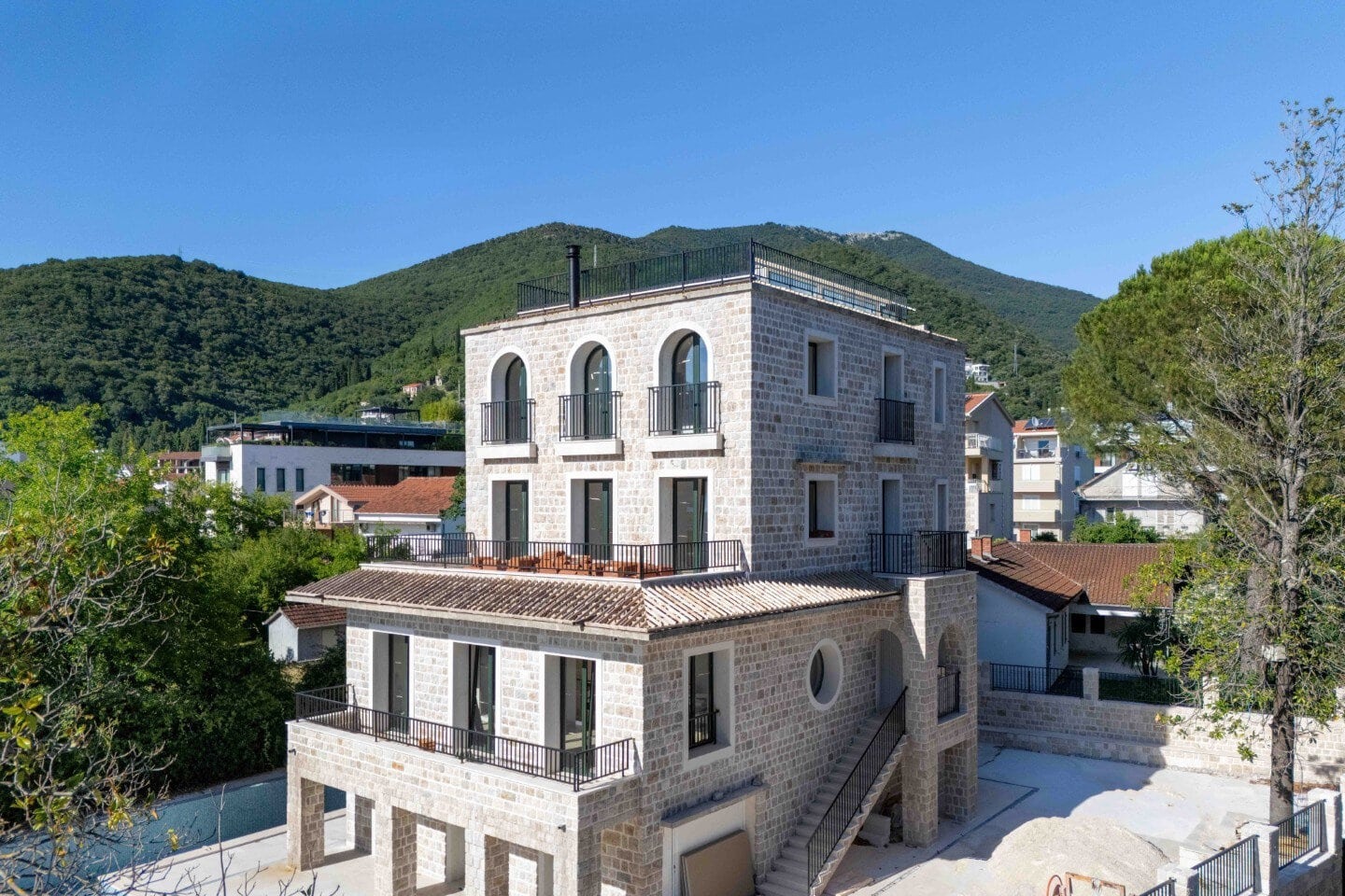 Five-Bedroom Stone Villa in Donja Lastva, Tivat