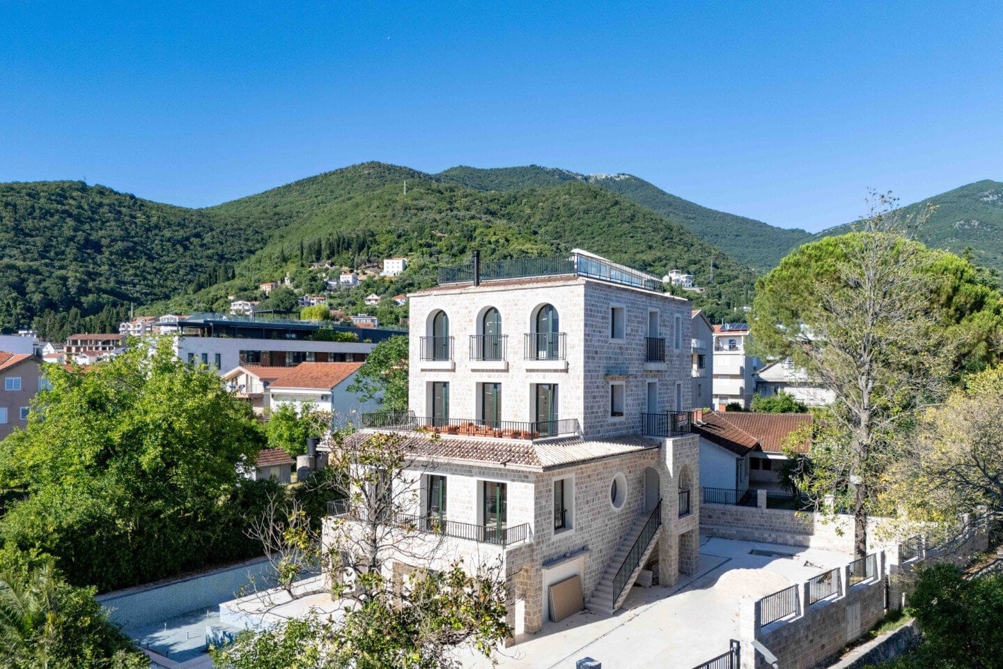 Five-Bedroom Stone Villa in Donja Lastva, Tivat