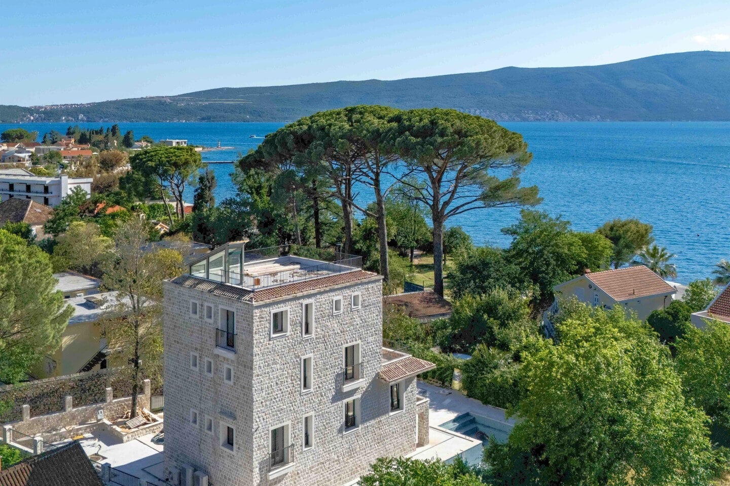 Five-Bedroom Stone Villa in Donja Lastva, Tivat