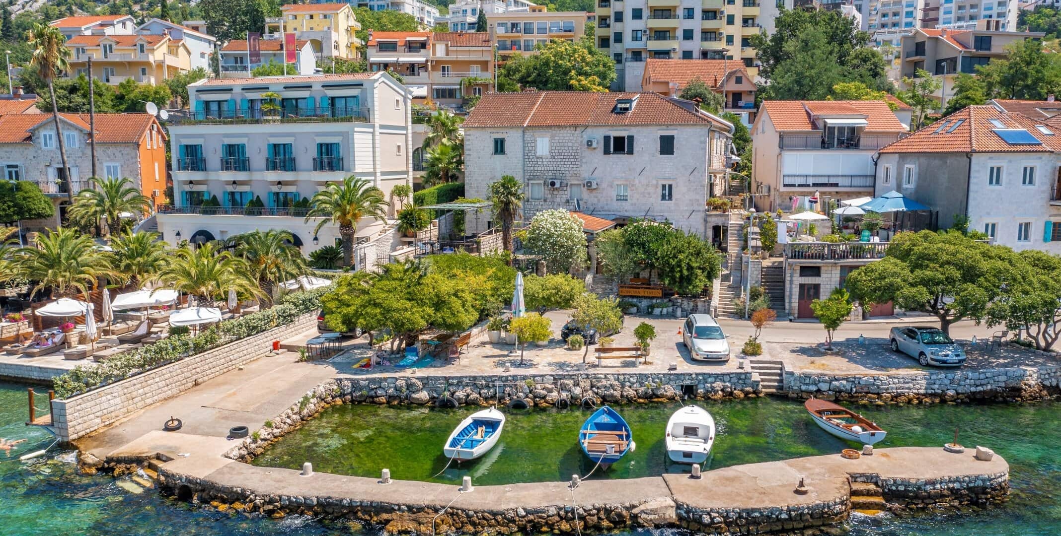 Twelve-Bedroom Waterfront Stone House in Dobrota, Kotor Bay