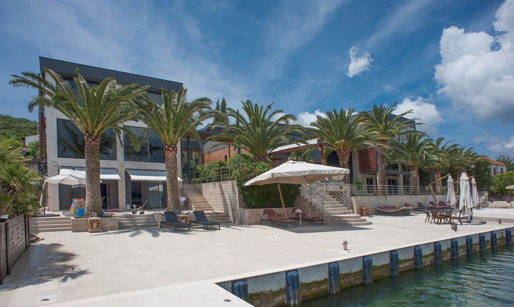 Three-Villa Waterfront Estate in Đuraševići, Tivat Bay