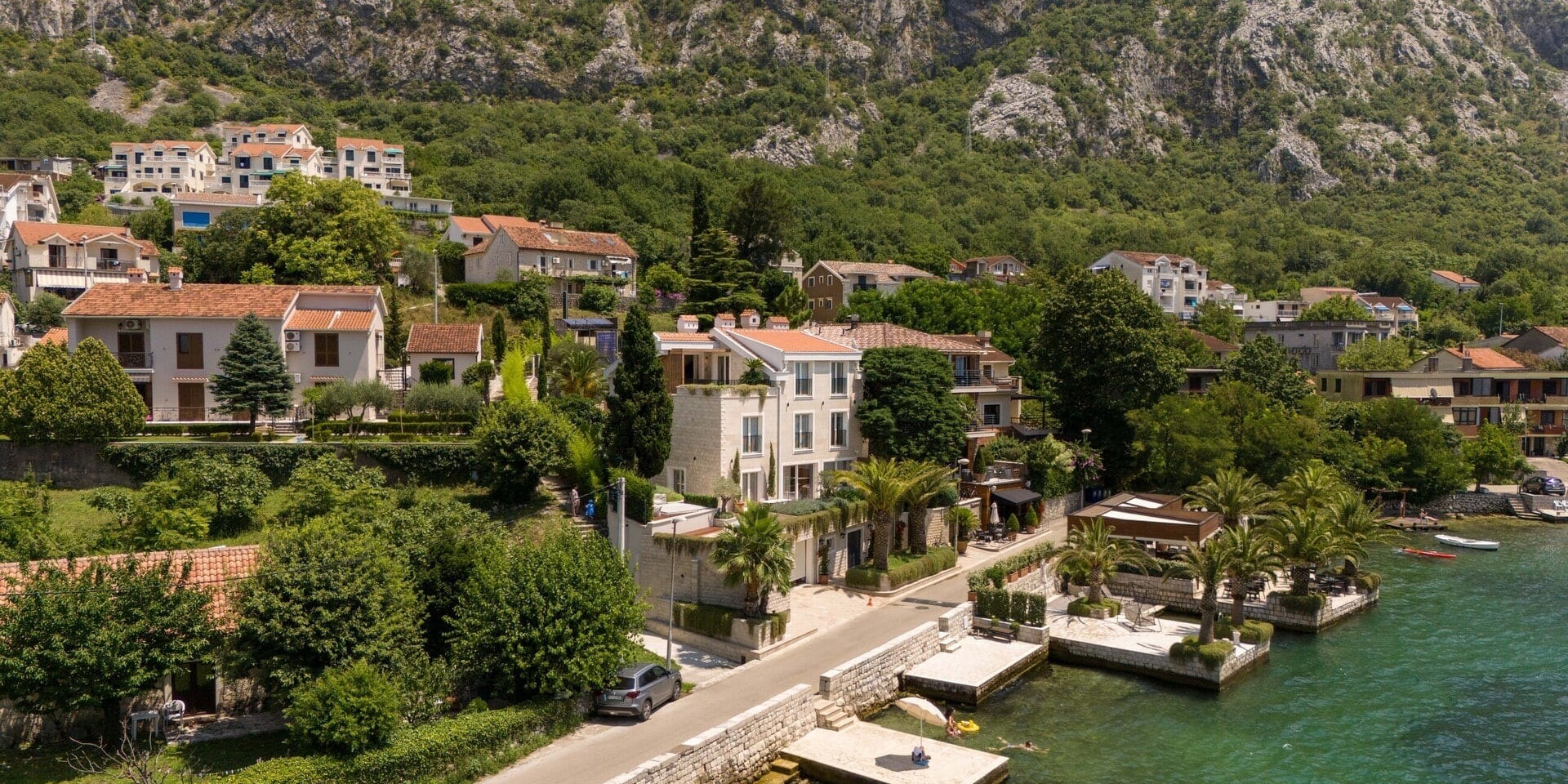 Four-Bedroom Waterfront Villa in Dobrota, Kotor Bay