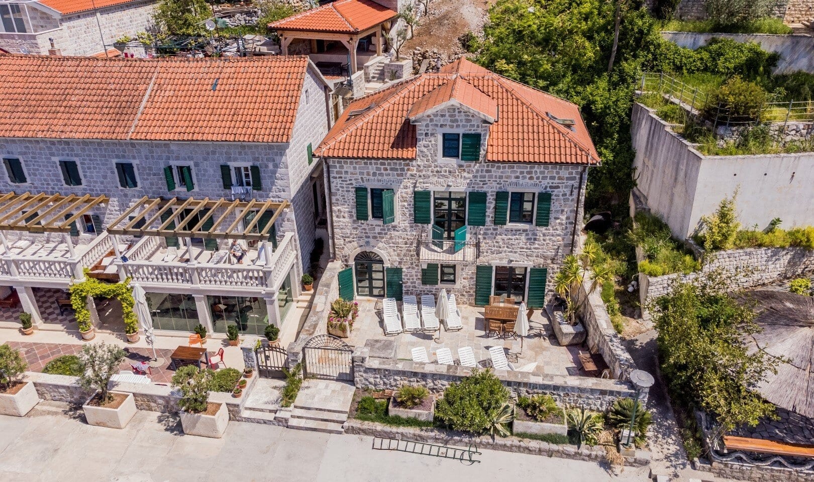 Historic Four-Bedroom Waterfront Villa in Rose, Herceg Novi