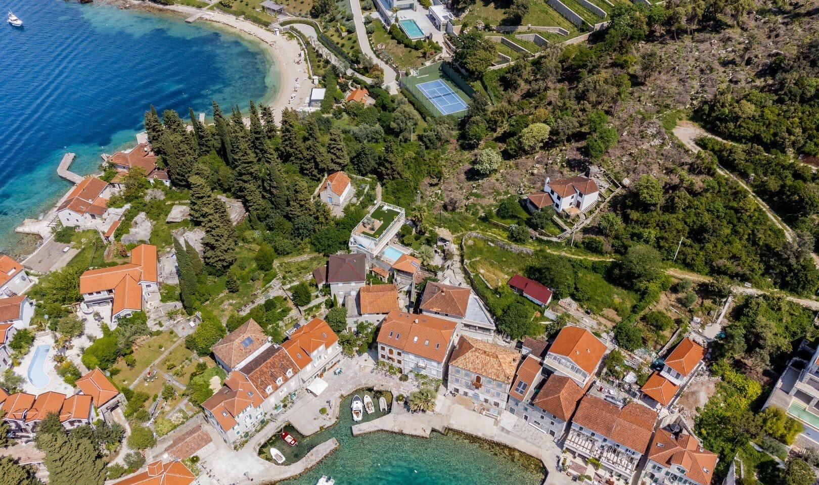 Historic Four-Bedroom Waterfront Villa in Rose, Herceg Novi