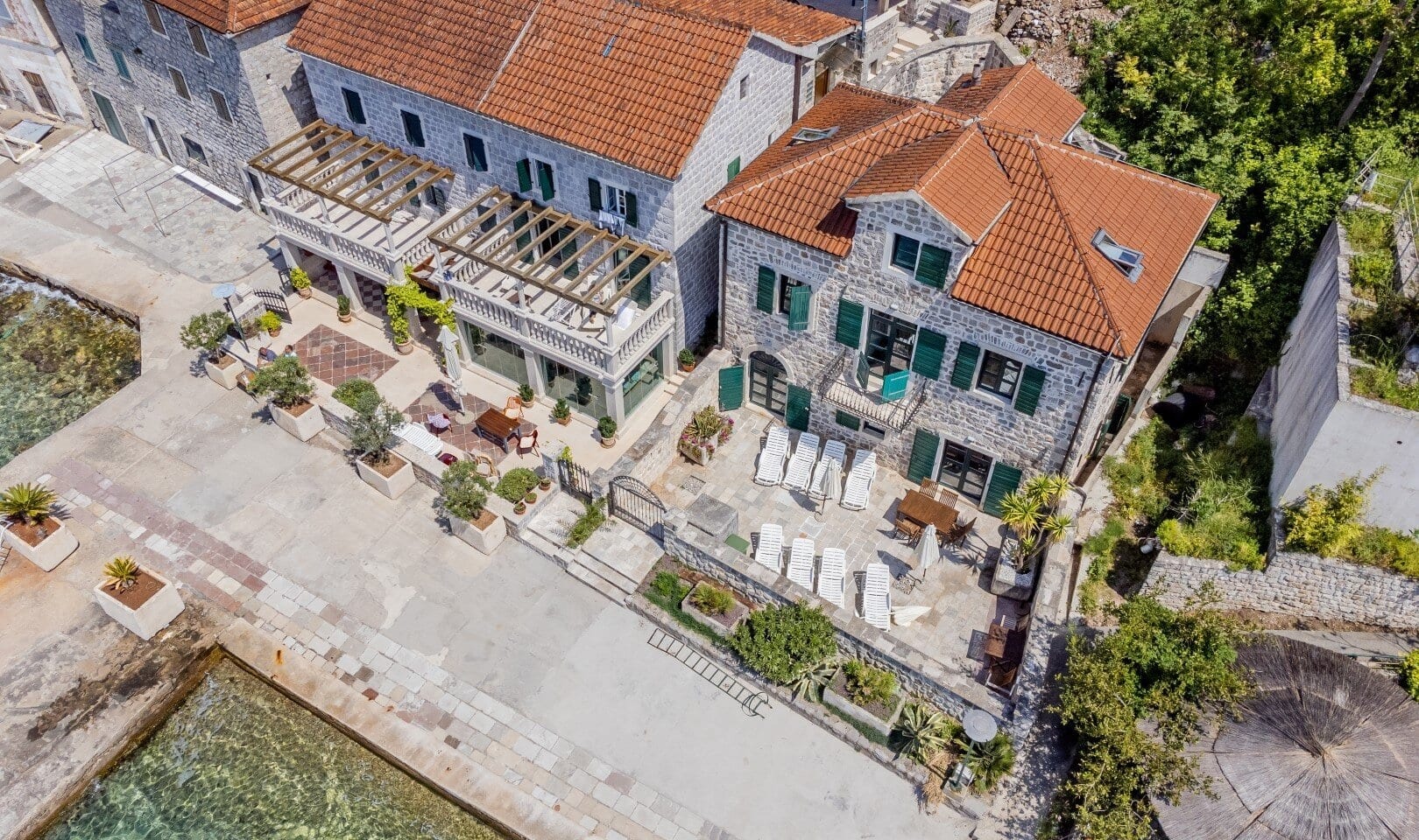 Historic Four-Bedroom Waterfront Villa in Rose, Herceg Novi
