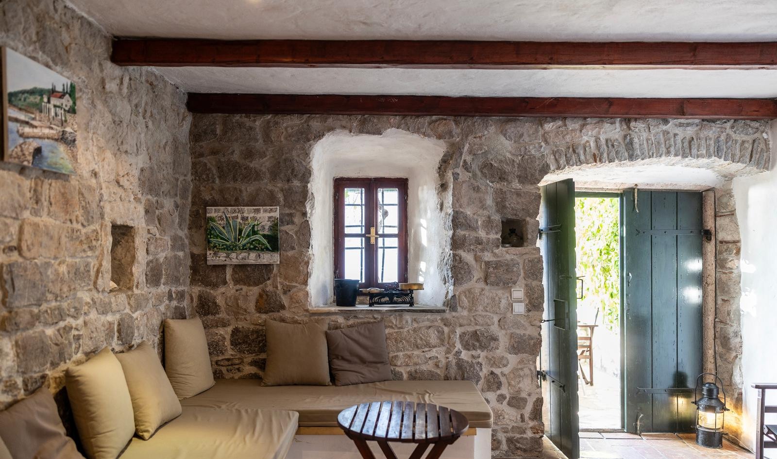 Four-Bedroom Waterfront Stone House in Rose, Herceg Novi