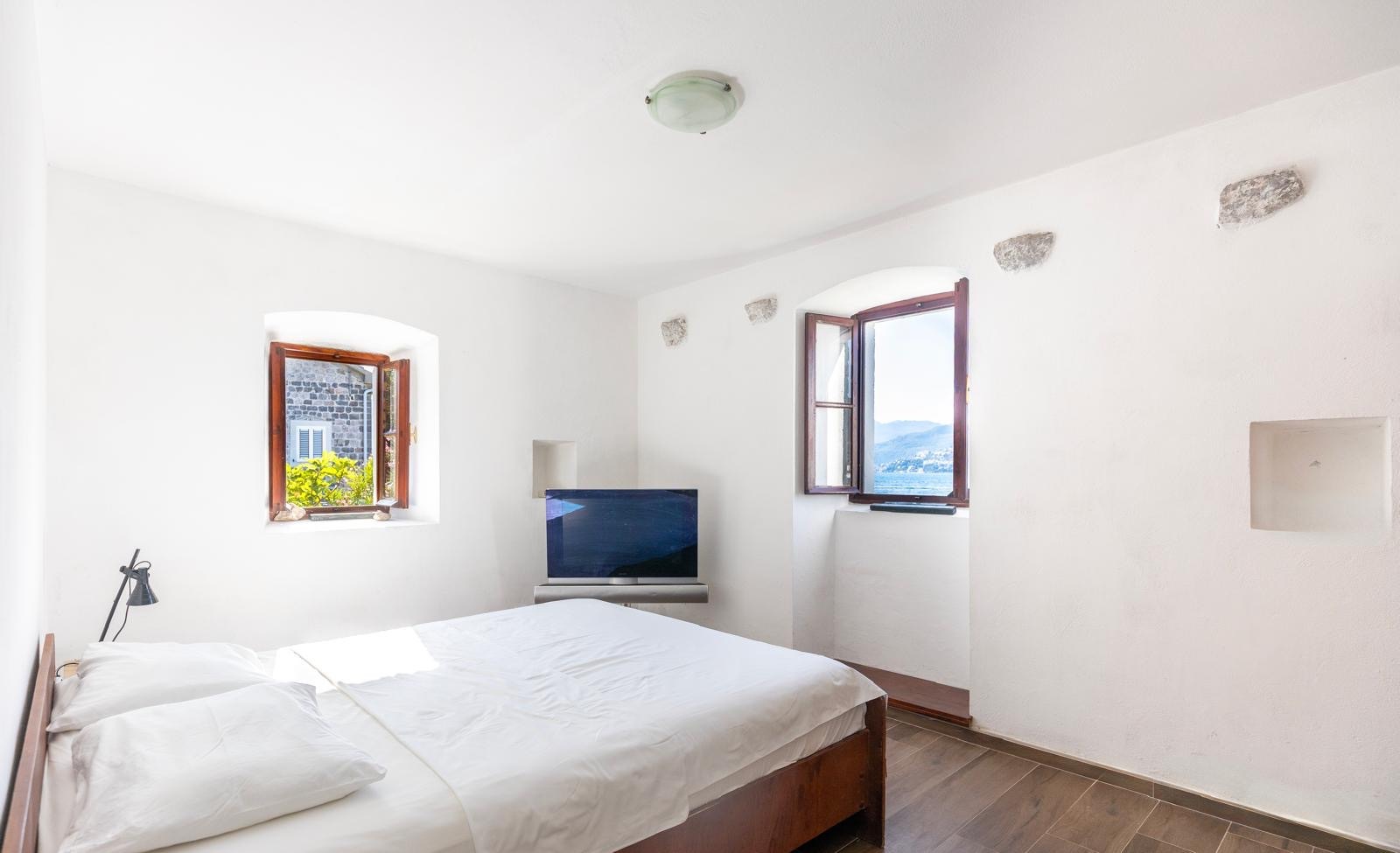 Four-Bedroom Waterfront Stone House in Rose, Herceg Novi