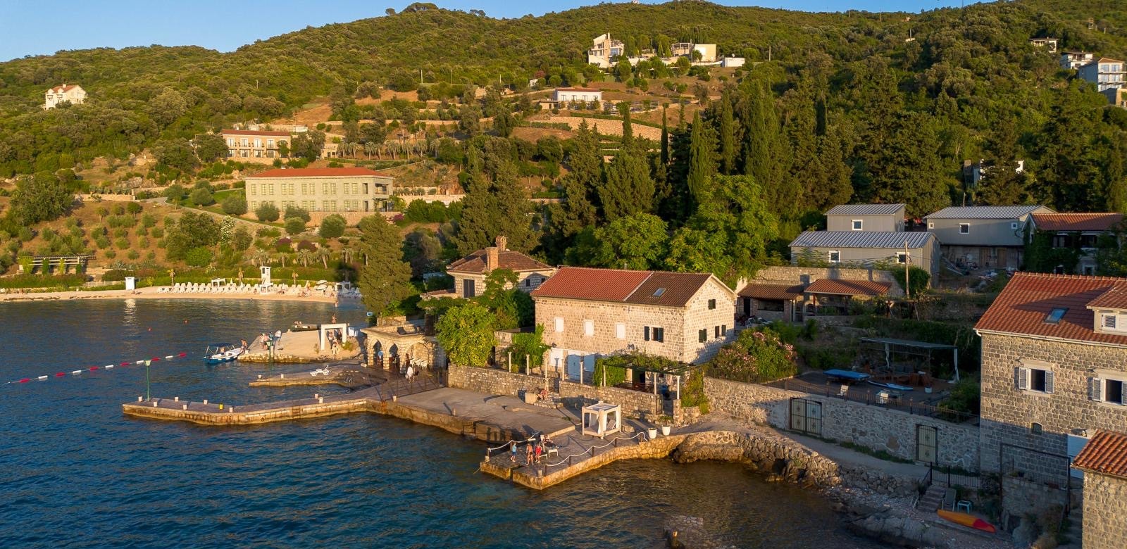 Four-Bedroom Waterfront Stone House in Rose, Herceg Novi