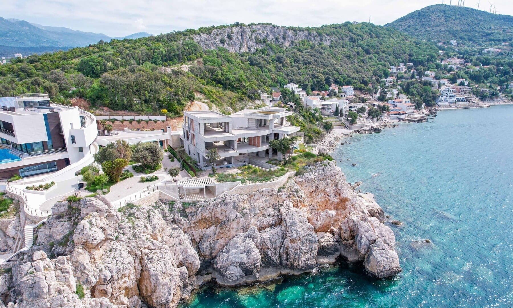 Eight-Bedroom Cliffside Villa in Kruče, Southern Montenegro