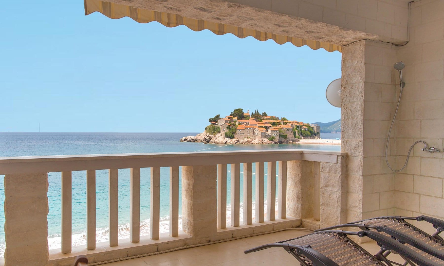 Two-Bedroom Waterfront Apartment in Sveti Stefan, Budva Riviera