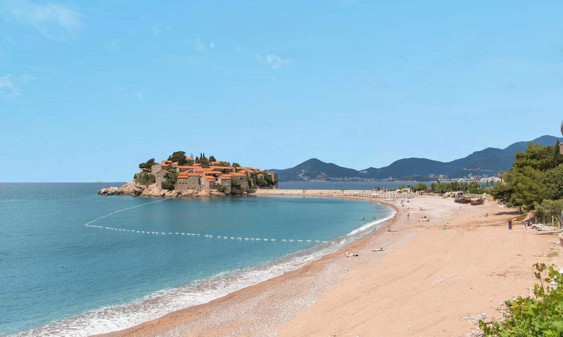 Two-Bedroom Waterfront Apartment in Sveti Stefan, Budva Riviera
