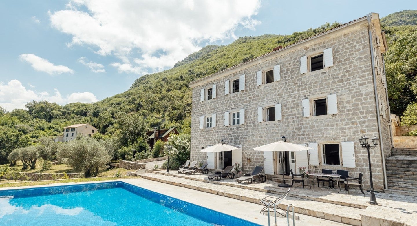 Palazzo Jerovica Stone Estate in Prčanj, Kotor Bay