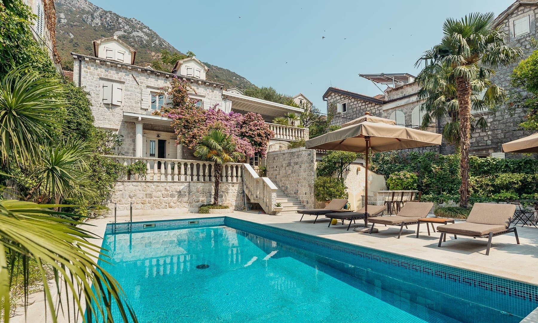 Restored Stone Villa with Heated Pool in Perast, Kotor Bay