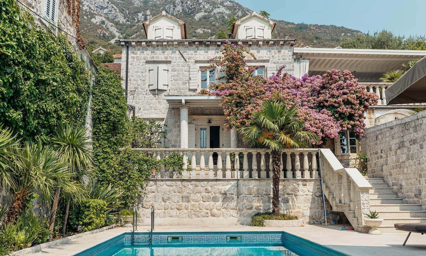 Restored Stone Villa with Heated Pool in Perast, Kotor Bay
