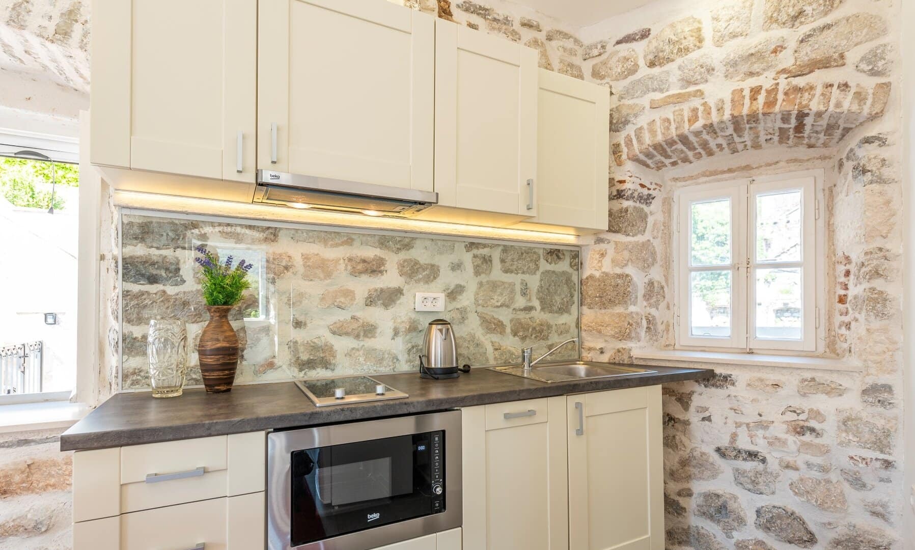 Five-Unit Waterfront Stone House in Perast