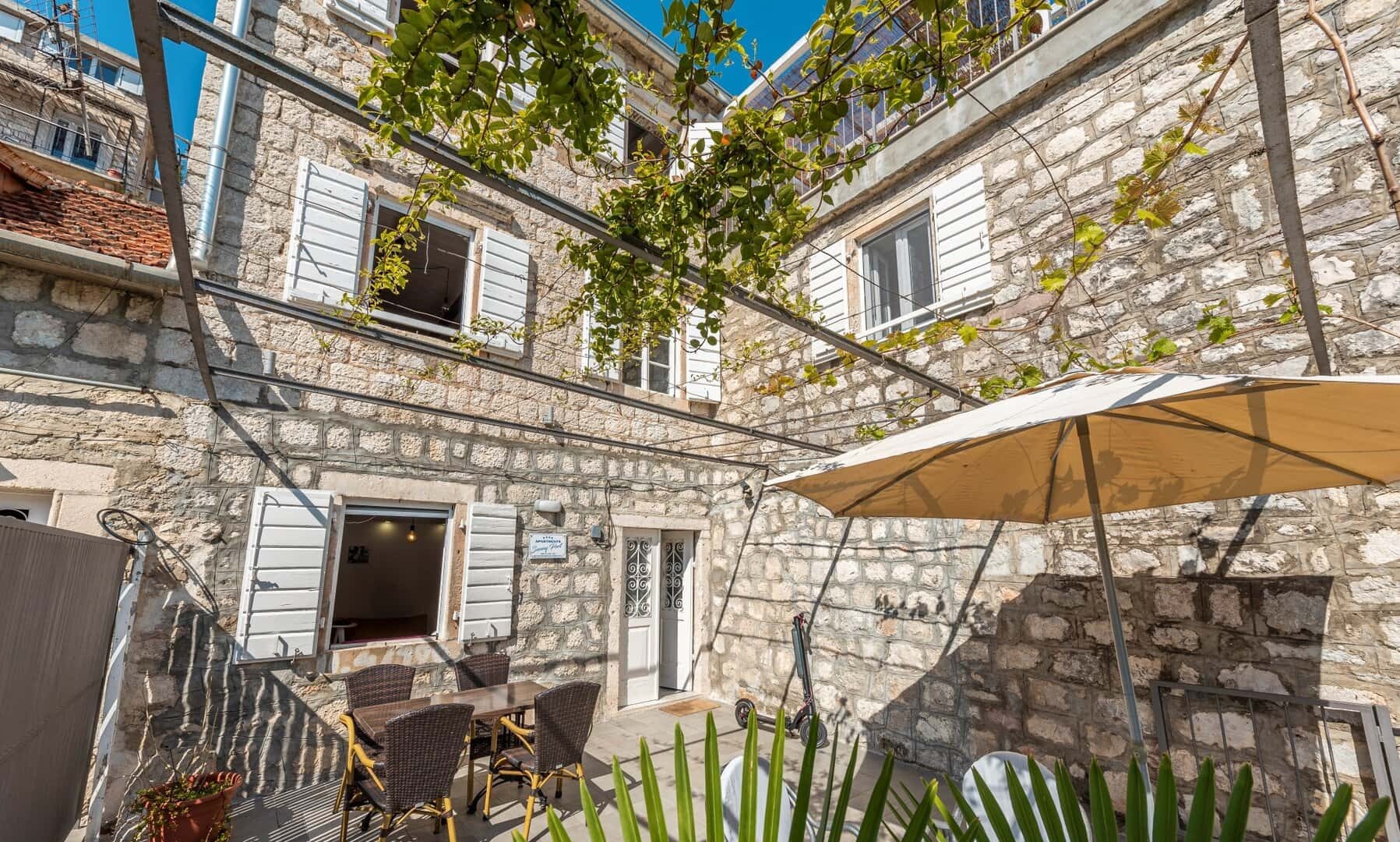 Five-Unit Waterfront Stone House in Perast