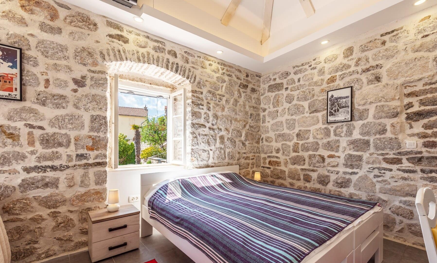 Five-Unit Waterfront Stone House in Perast