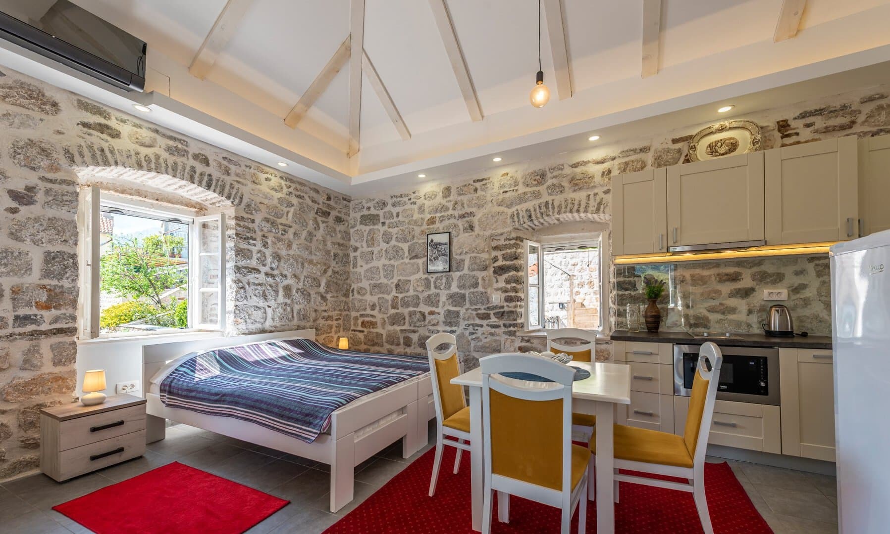Five-Unit Waterfront Stone House in Perast