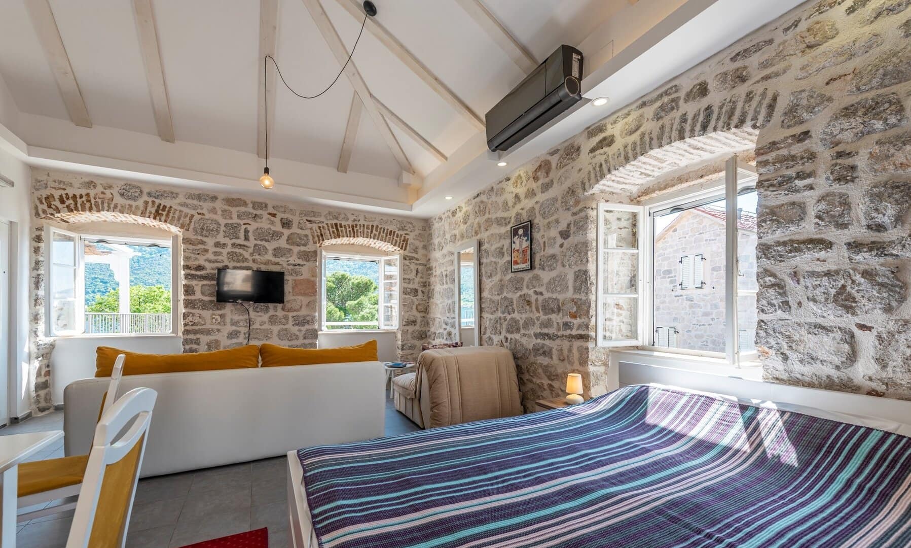 Five-Unit Waterfront Stone House in Perast