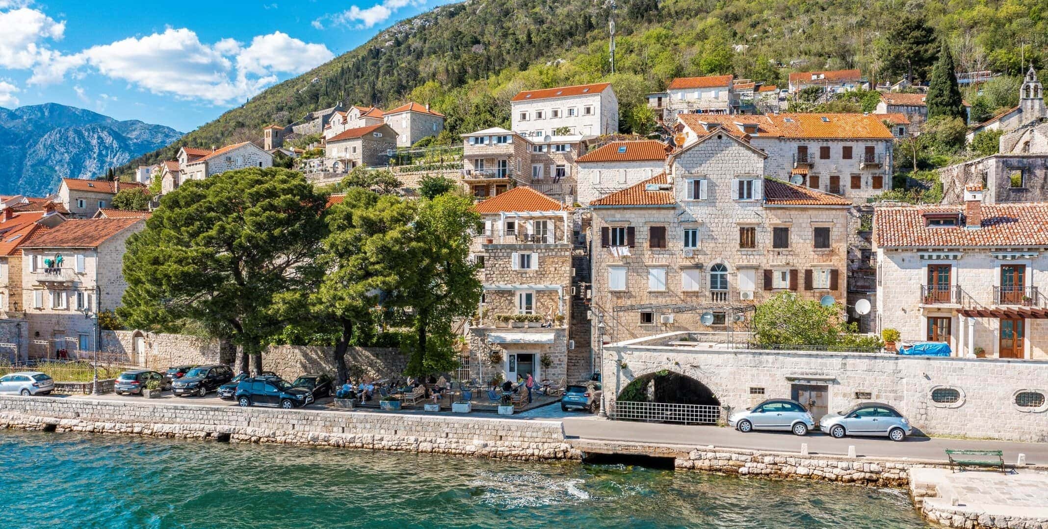 Five-Unit Waterfront Stone House in Perast