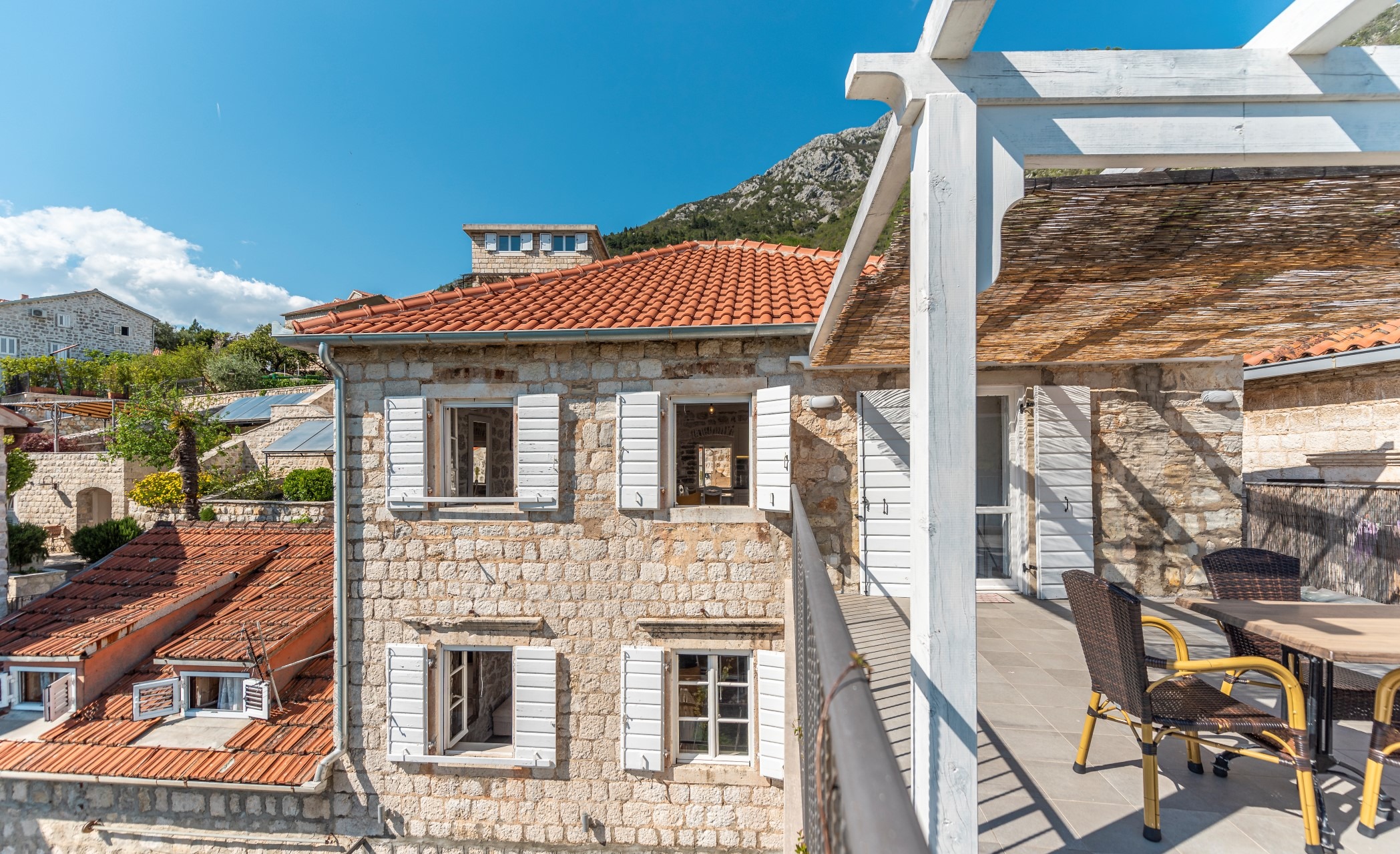 Five-Unit Waterfront Stone House in Perast