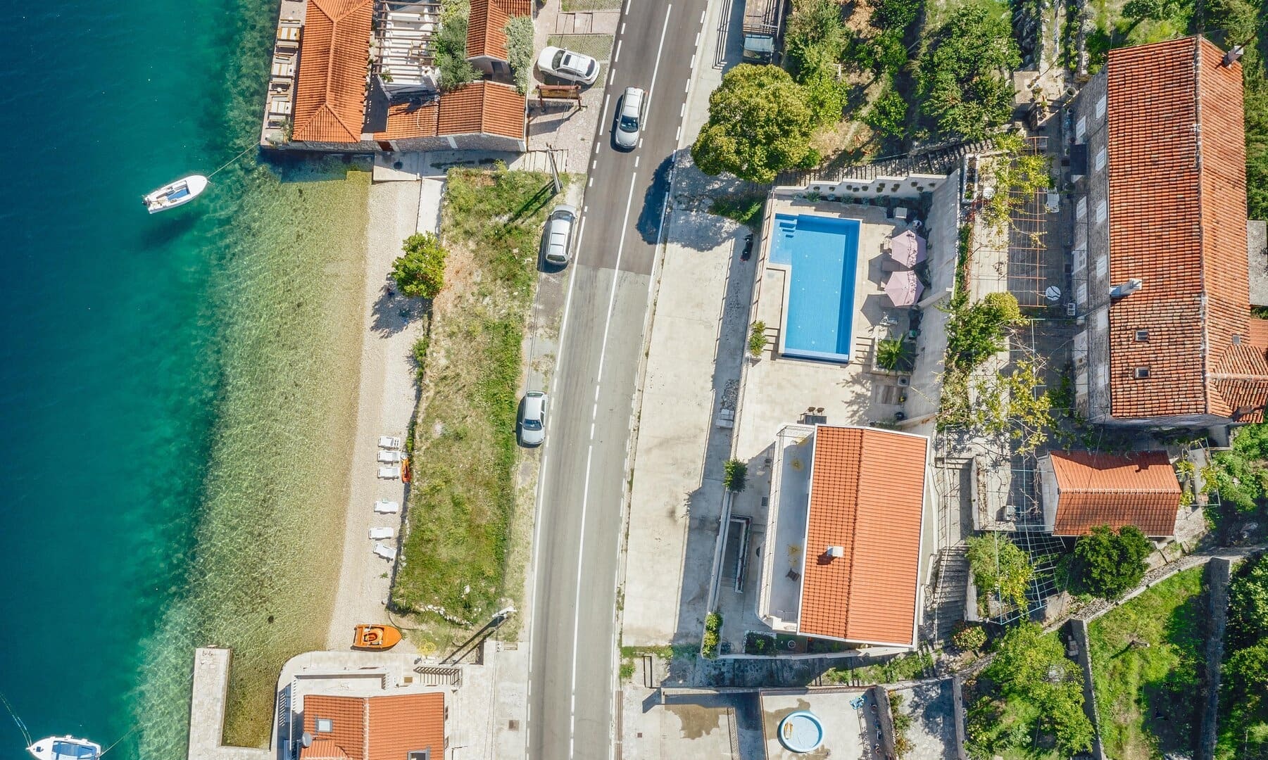 Three-Bedroom Waterfront Villa in Kostanjica, Kotor Bay