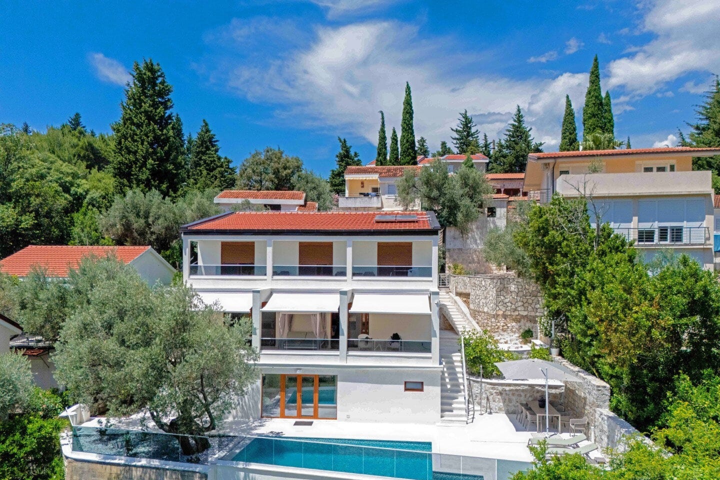 Four-Bedroom Villa with Pool in Rijeka Reževići, Budva Riviera