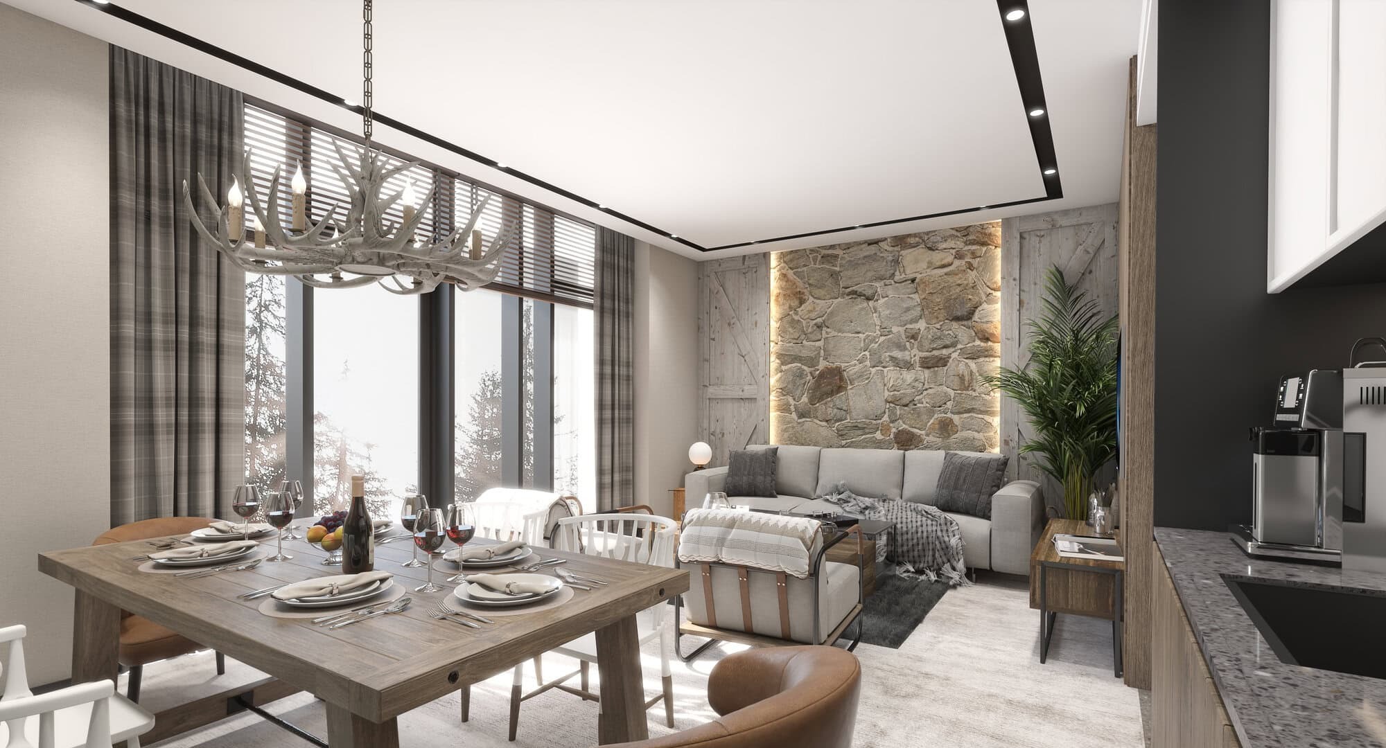 Two-Bedroom Duplex Residence at Wolf Condominium, Kolašin