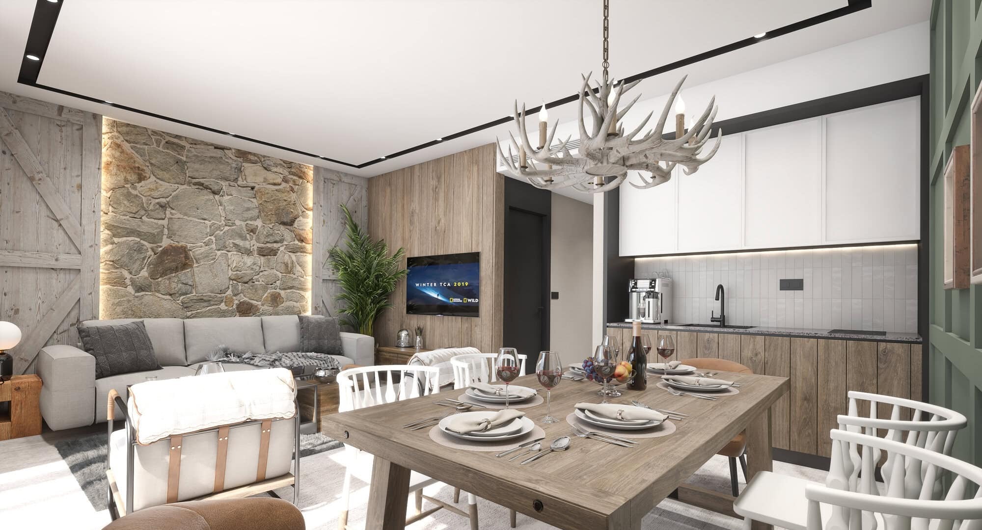 Two-Bedroom Duplex Residence at Wolf Condominium, Kolašin