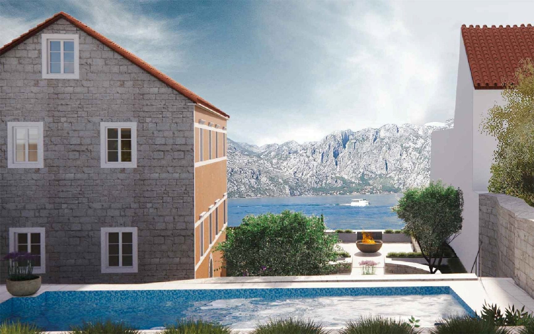 Palazzo Perzagno, Historic Waterfront Palazzo in Prčanj