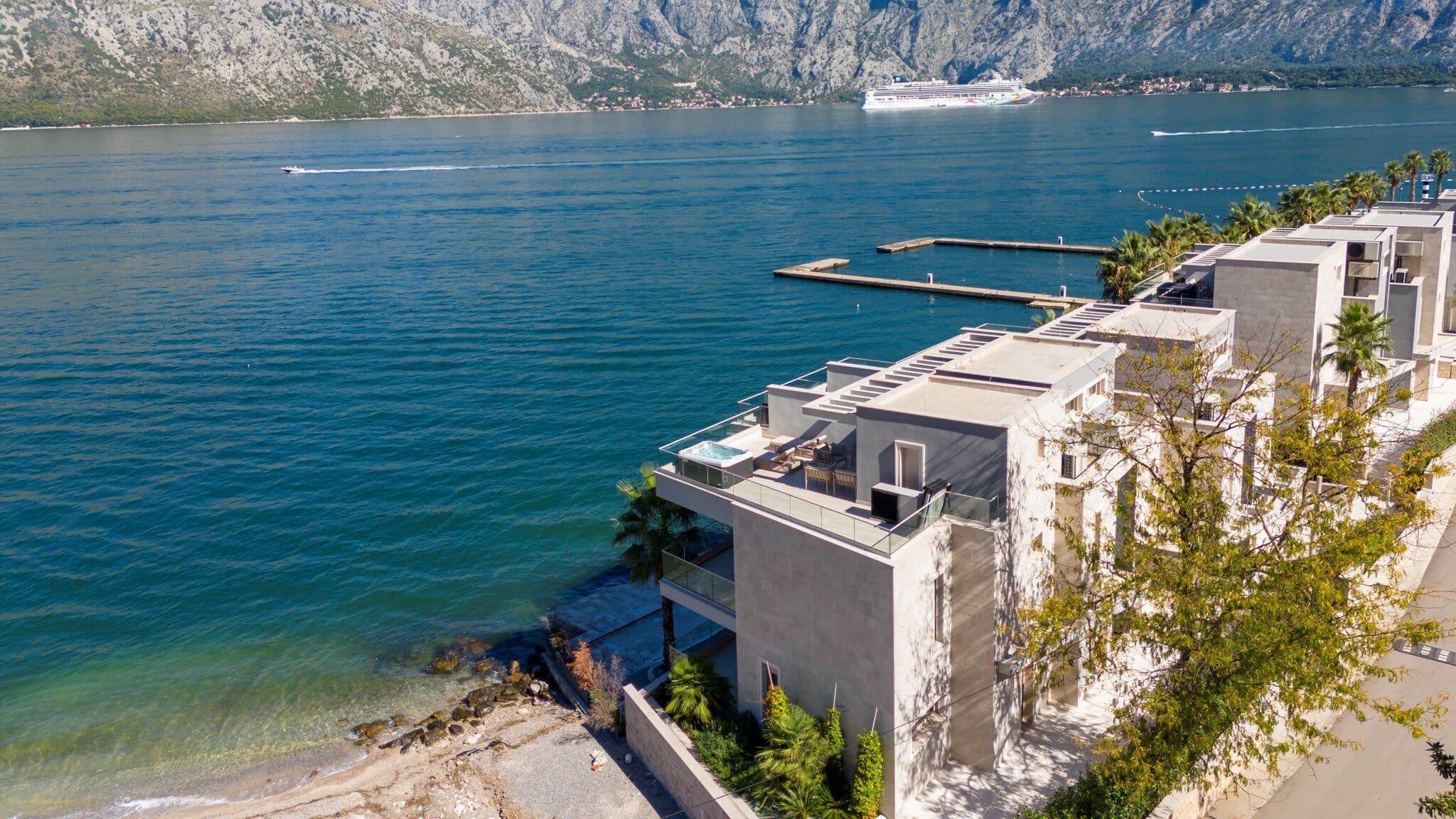 Three-Bedroom Bayfront Villa in Stoliv, Kotor Bay