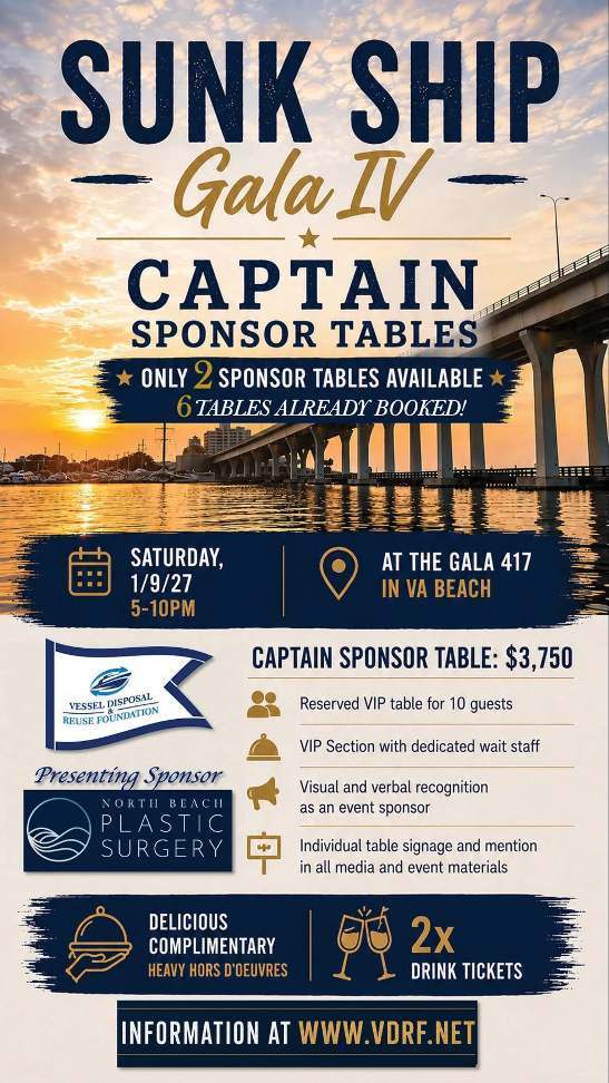 Sunk Ship Gala IV organizer promotional artwork