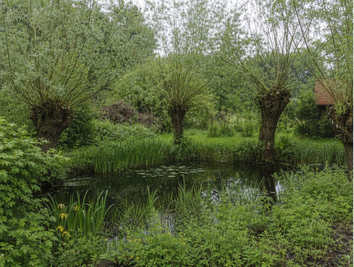 Reeds and lilies in a regeneration zone