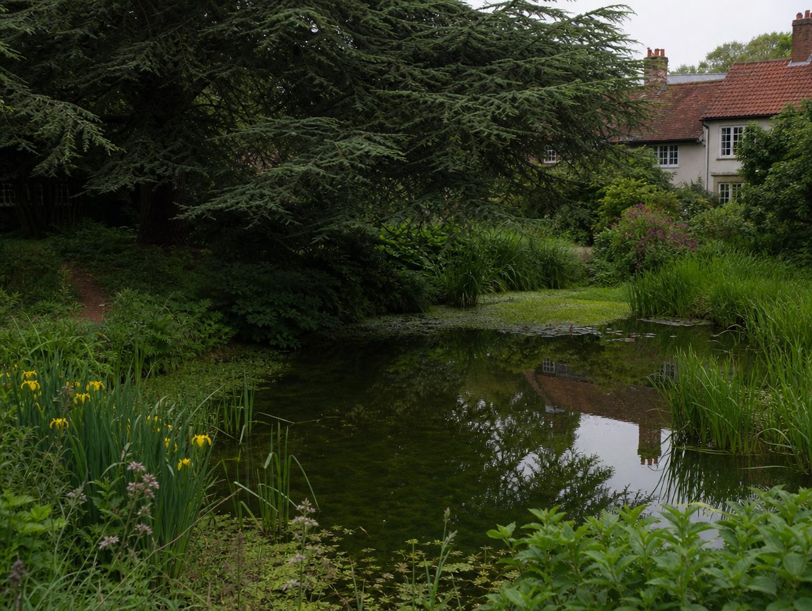 Natural swimming pool with cut stone coping