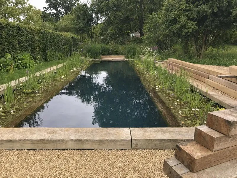 A pool under construction, with the chamber excavated and timber formwork in place