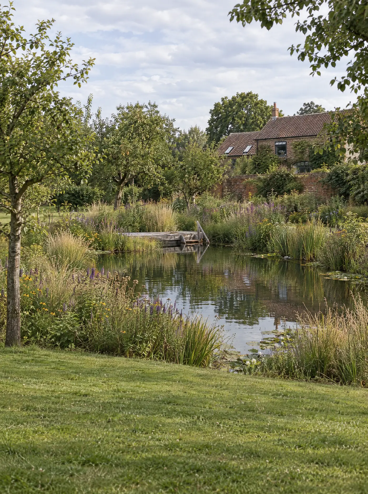 Swimming pond design inspiration with a dedicated swimming area and planted margins