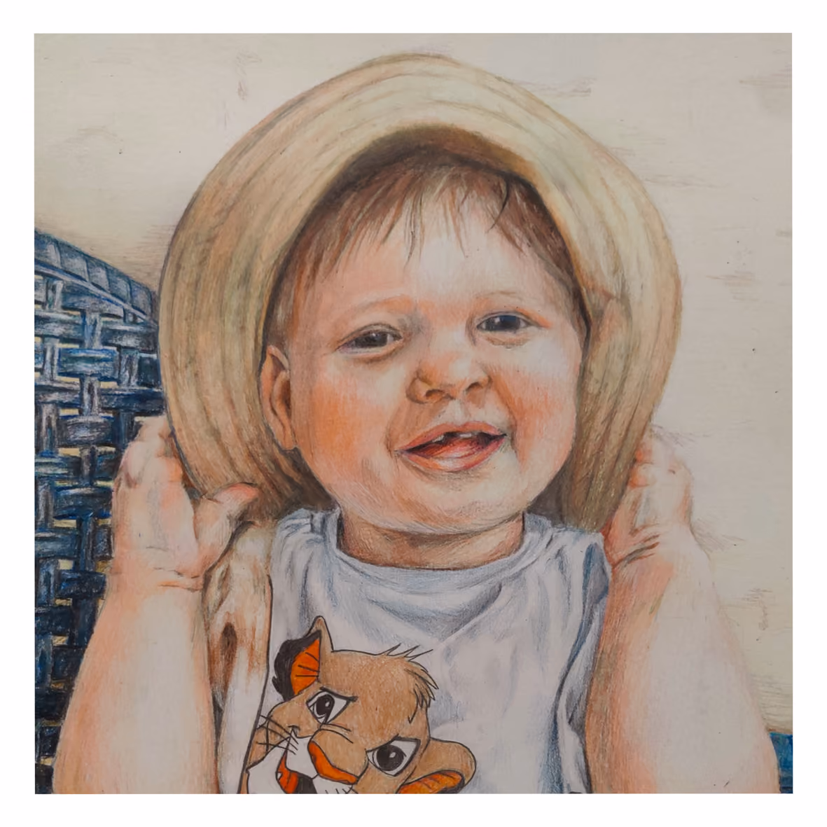 Commissione realizzata con matite colorate su carta.