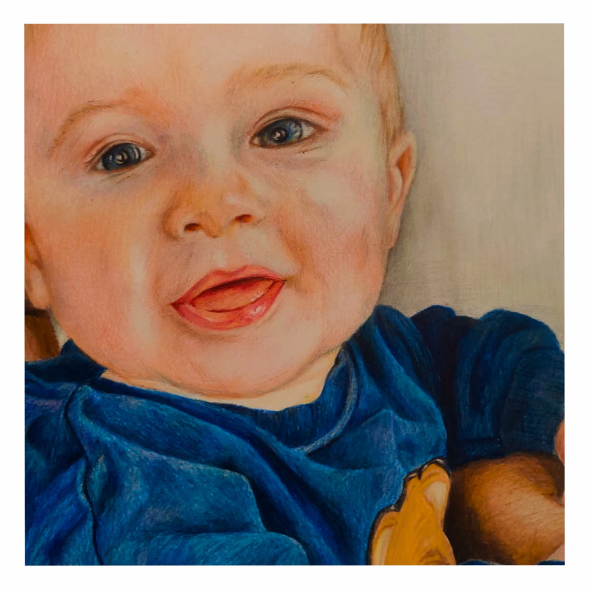 Commissione realizzata con matite colorate su carta.