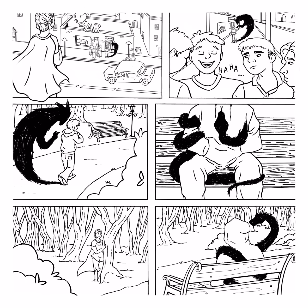 Fumetto realizzato in collaborazione con l'associazione SEA. Realizzato con trattopen su carta, insieme a Denise Soulier e Ianita Lanza.