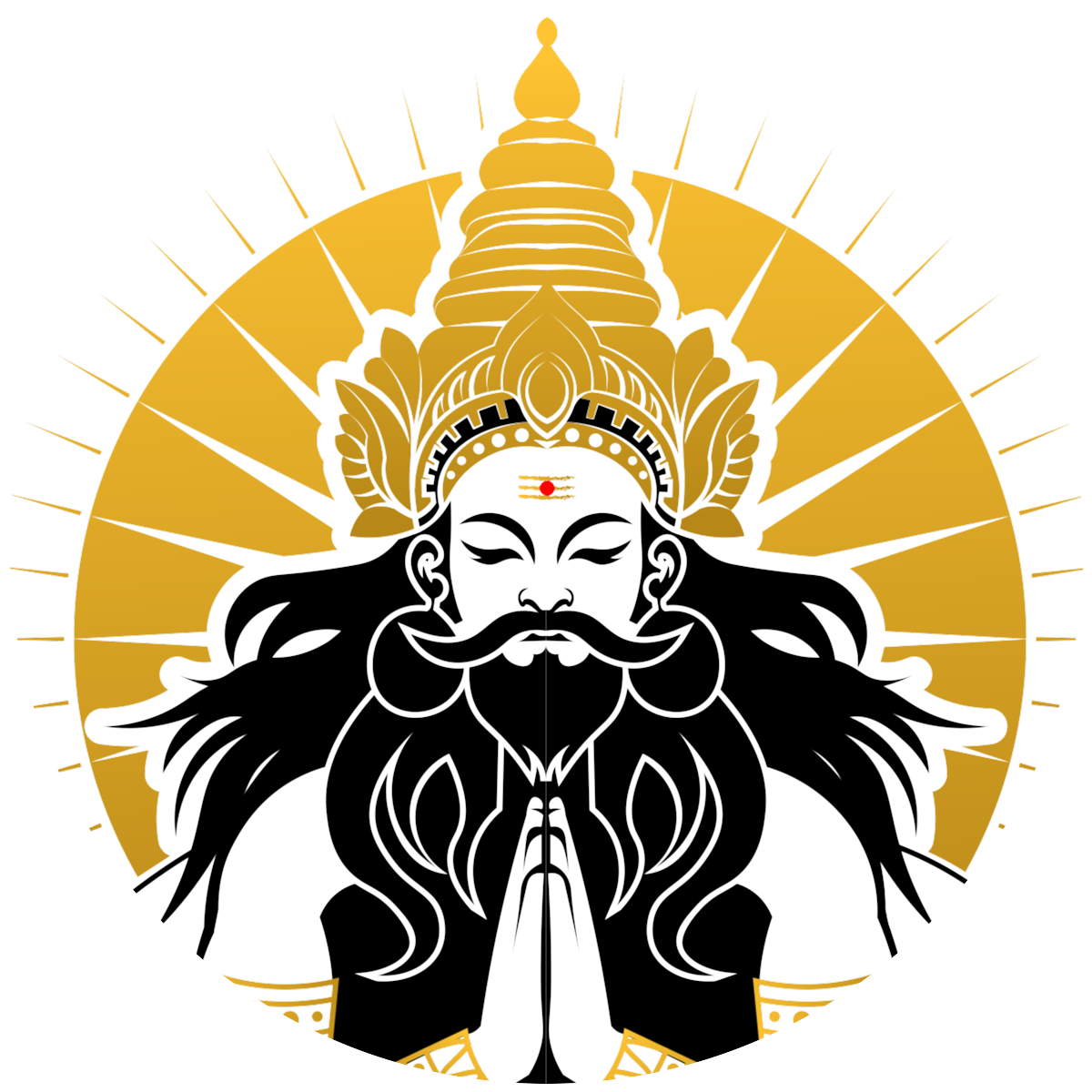 Raavana gold and black logo header